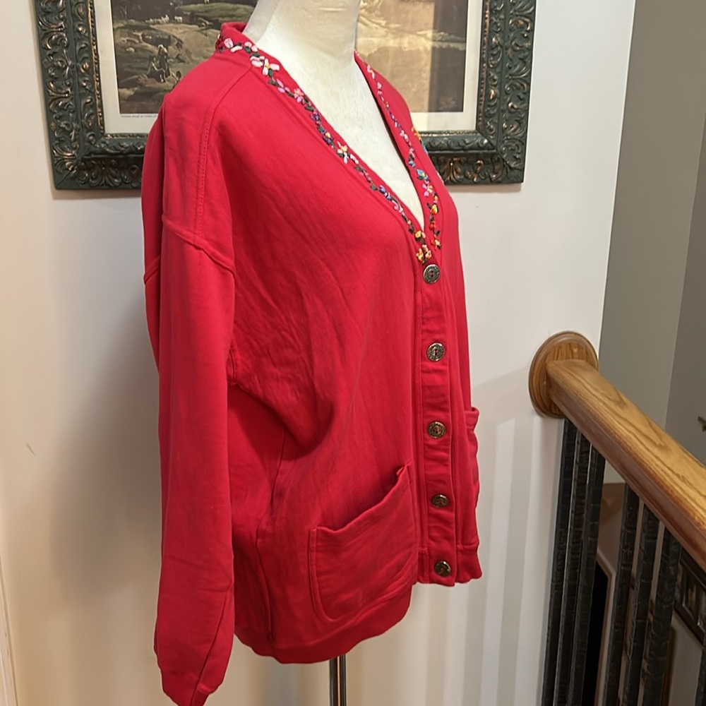 Vintage Embroidered Fleece Cardigan - Picture 10 of 14